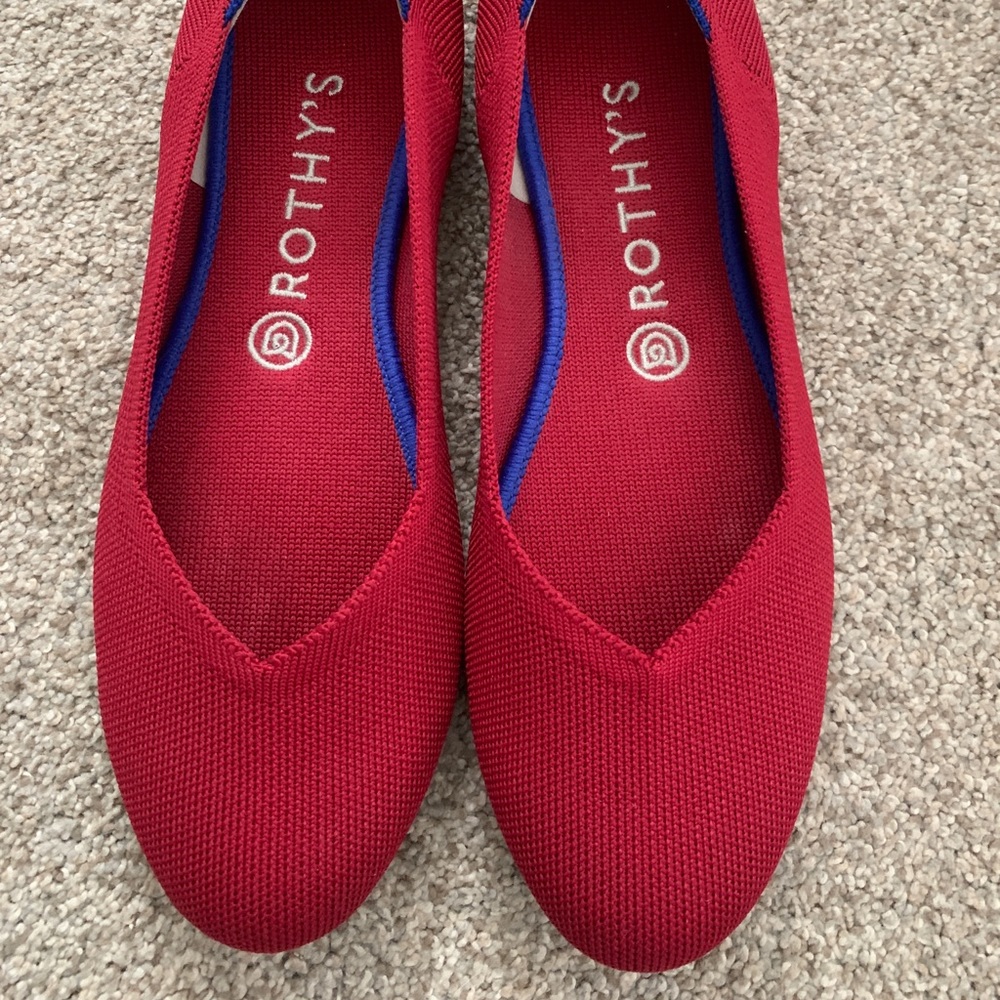Rothy’s Scooter Red Wmns Ballet Flats Shoes 8.5